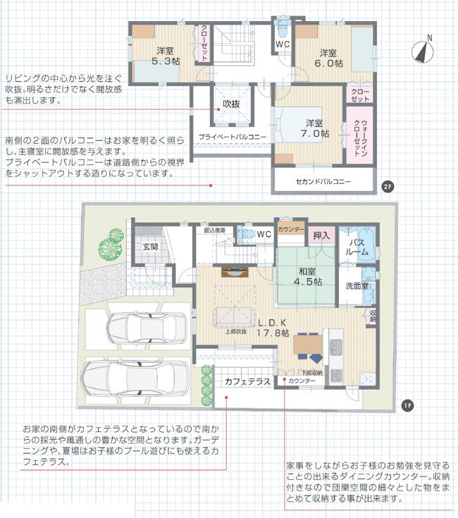 Floor plan. (II-A No. land), Price 30,800,000 yen, 4LDK, Land area 131.72 sq m , Building area 105.68 sq m