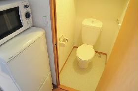 Toilet. It is comfortable with a hot water wash.