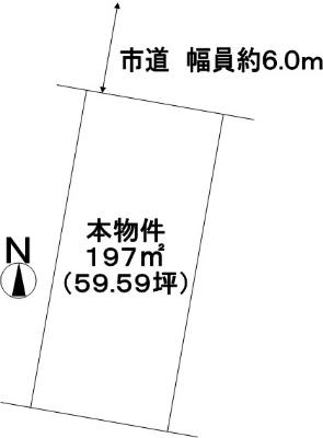 Compartment figure. Land price 14.3 million yen, Land area 197 sq m