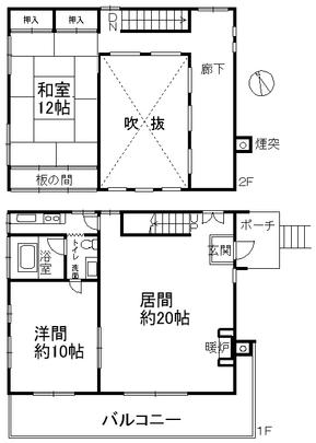 Floor plan. 4.8 million yen, 3LDK, Land area 601 sq m , Building area 105.99 sq m