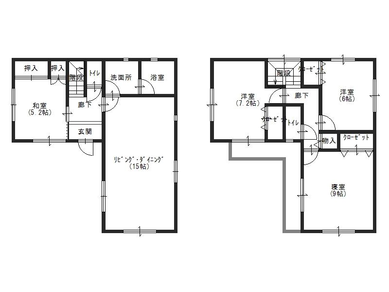 Floor plan. 19,800,000 yen, 4LDK, Land area 112.6 sq m , Building area 97.6 sq m