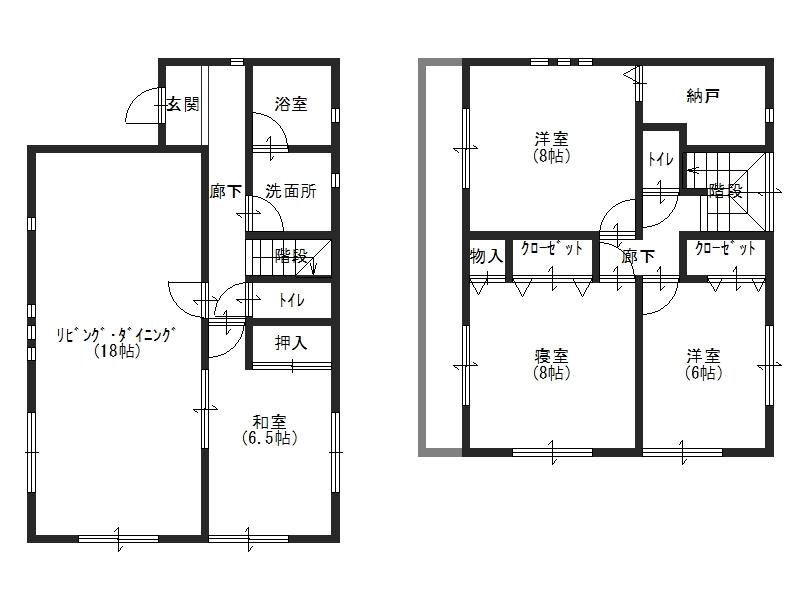 Floor plan. 21,800,000 yen, 4LDK + S (storeroom), Land area 138.87 sq m , Building area 107.73 sq m