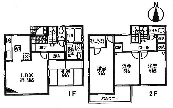 Floor plan. (3 Building), Price 19,800,000 yen, 4LDK, Land area 145.45 sq m , Building area 102.68 sq m