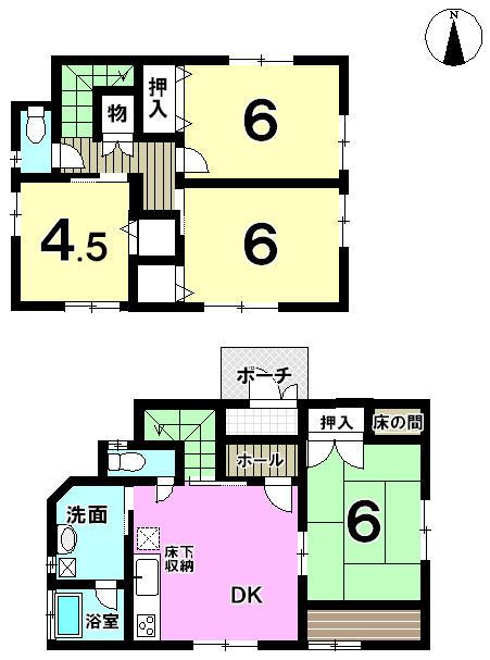 Floor plan. 14.8 million yen, 4DK, Land area 116 sq m , Building area 84.92 sq m local appearance photo
