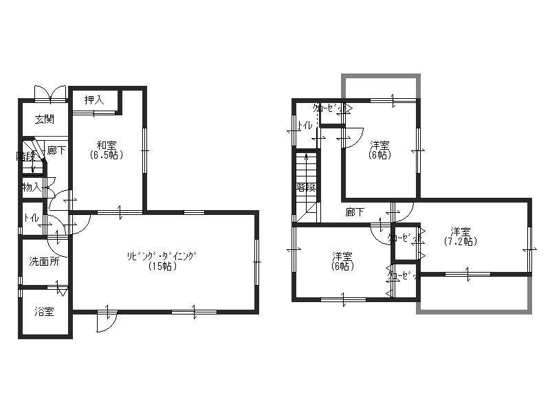 Floor plan. 21,800,000 yen, 4LDK, Land area 167.69 sq m , Building area 95.17 sq m