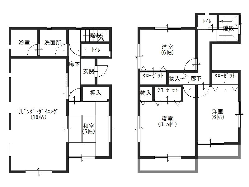 Floor plan. 20.8 million yen, 4LDK, Land area 130.66 sq m , Building area 100.03 sq m