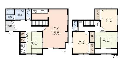 Floor plan. 5.5 million yen, 4LDK, Land area 143.08 sq m , Building area 103.5 sq m