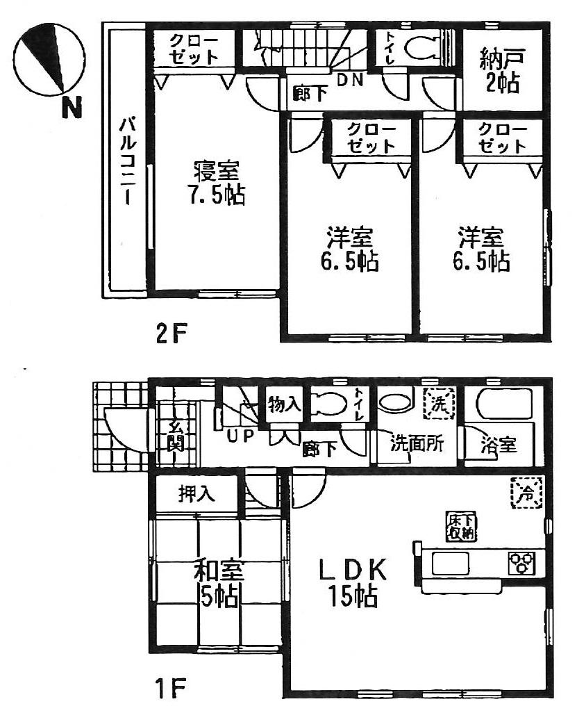 Floor plan. (4 Building), Price 21.5 million yen, 4LDK, Land area 109.76 sq m , Building area 96.79 sq m