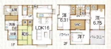 Building plan example (No. 1 place) building price 18,420,000 yen, Building area 108.14  sq m
