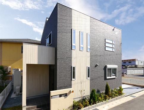 Local appearance photo.  [No. 5 areas ・ Model house]   □ Solar power + Cute with all-electric specification  □ All window Low-E pair glass  □ Next-generation energy-saving specifications