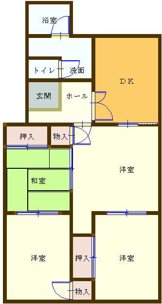 Floor plan. 4DK, Price 4.8 million yen, Occupied area 70.15 sq m