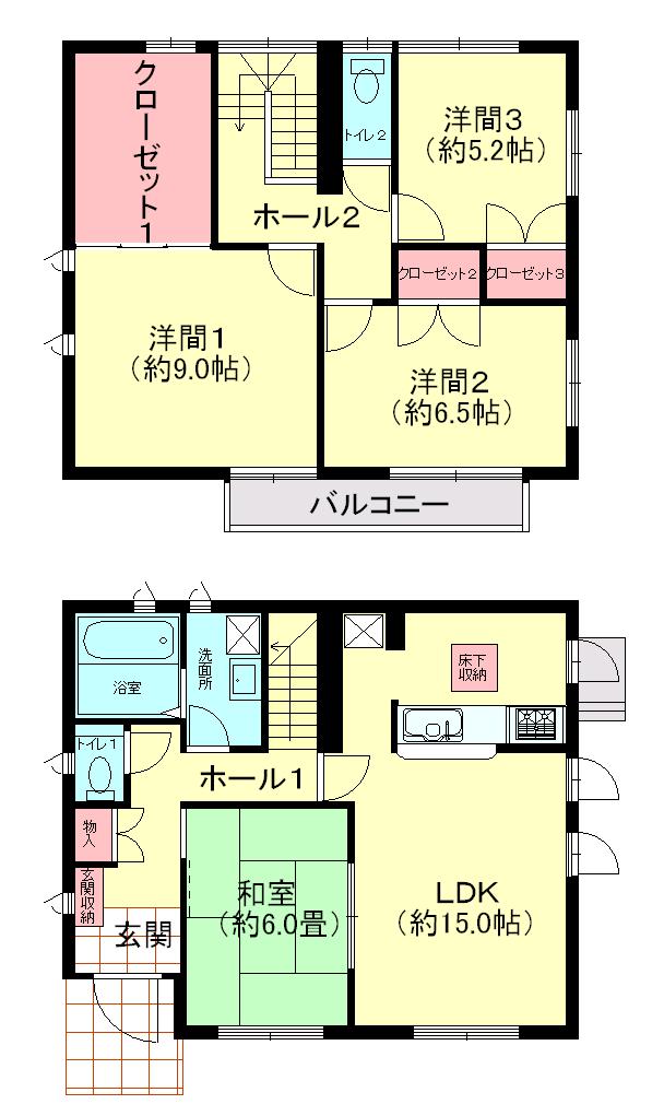 Floor plan. 24,900,000 yen, 4LDK, Land area 164 sq m , Building area 117.15 sq m