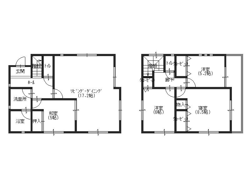Floor plan. 19,800,000 yen, 4LDK, Land area 130.37 sq m , Building area 97.19 sq m
