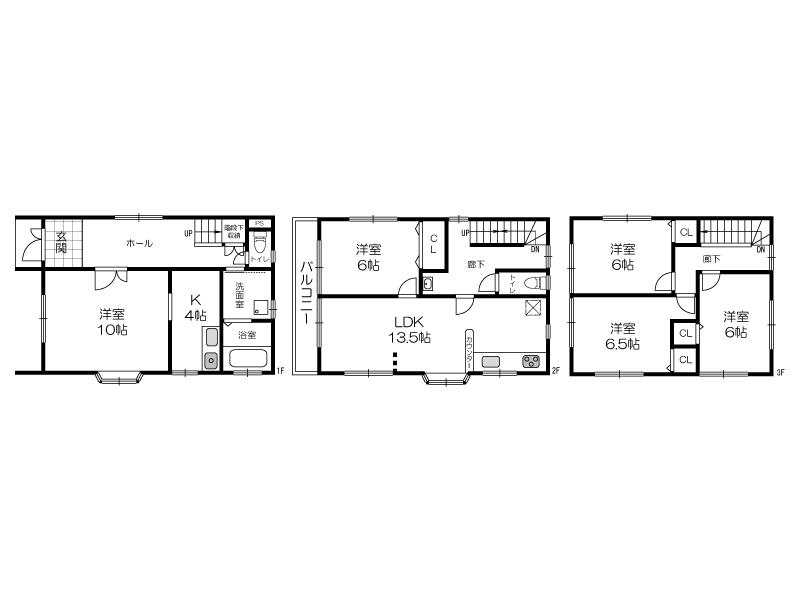 Floor plan. 21,800,000 yen, 5LDKK, Land area 136.56 sq m , Building area 129.16 sq m