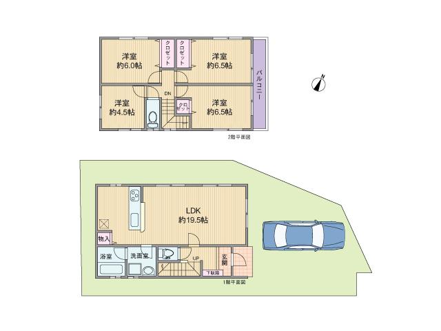 Floor plan. 28.8 million yen, 4LDK, Land area 100.02 sq m , Building area 94.77 sq m