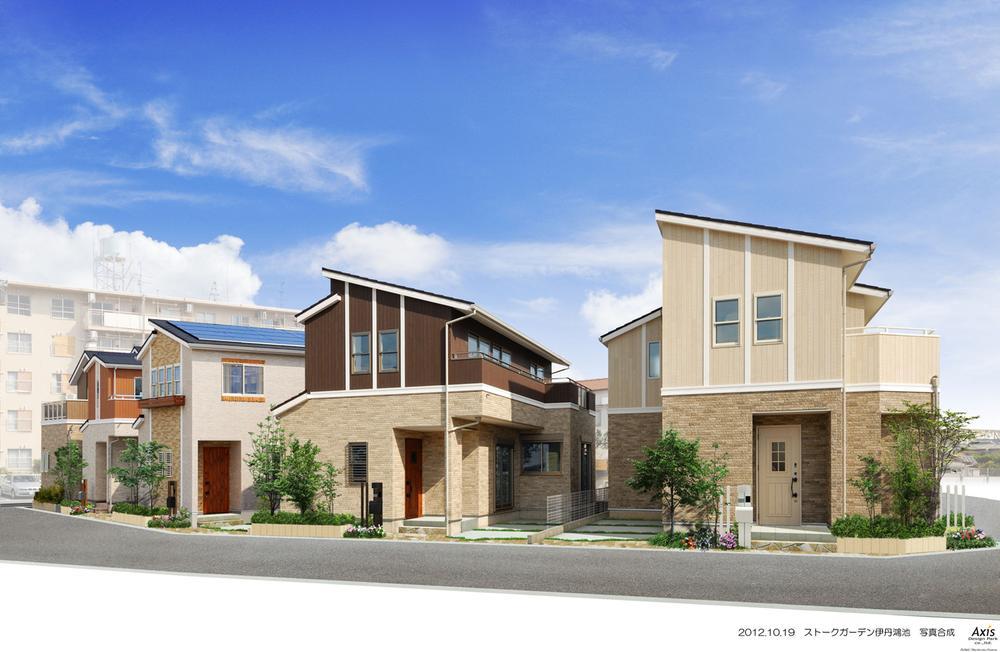 Building plan example (exterior photos). 28 mm siding indicates the presence sense of texture.