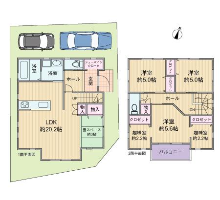 Floor plan. 35,800,000 yen, 3LDK + 3S (storeroom), Land area 100.01 sq m , Building area 99.98 sq m