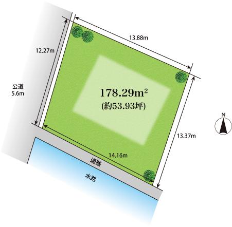 Compartment figure. Land price 33,800,000 yen, Land area 178.29 sq m
