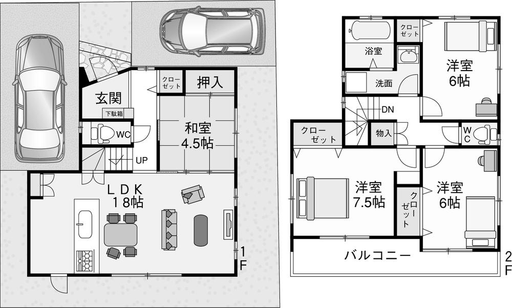 Other. A No. land plan view First floor 44.82 sq m Second floor 49.41 sq m Total 94.23 sq m
