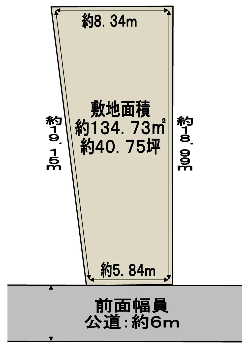 Compartment figure. Land price 28.8 million yen, Land area 134.73 sq m
