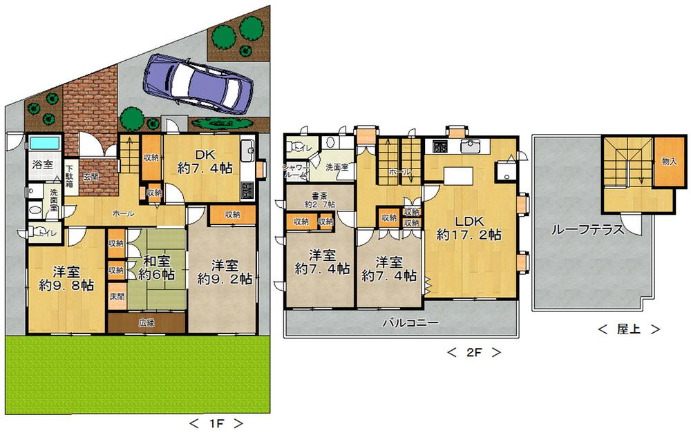 Floor plan. 36,800,000 yen, 5LDDKK, Land area 199.1 sq m , Building area 157.72 sq m