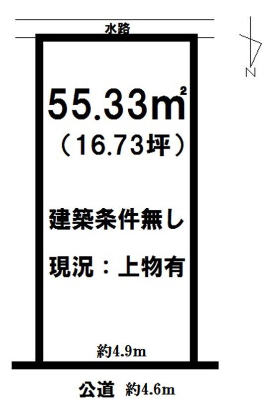 Compartment figure. Land price 6.8 million yen, Is a land area 55.33 sq m compartment drawings