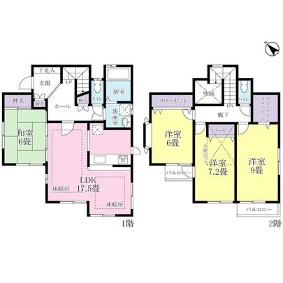 Floor plan.  ◆ 4LDK ・ All-electric housing       ◆ With a loft on the second floor