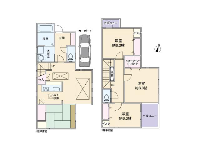 Floor plan. 33,600,000 yen, 4LDK, Land area 100.07 sq m , Building area 99.98 sq m