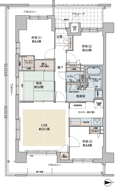 Floor: 4LDK, occupied area: 80.26 sq m, Price: 42,317,000 yen