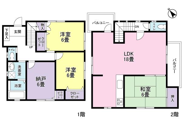 Floor plan. 24,800,000 yen, 3LDK + S (storeroom), Land area 106.02 sq m , Building area 97.24 sq m