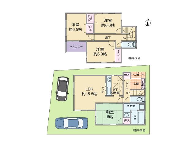 Floor plan. 29,800,000 yen, 4LDK, Land area 109.17 sq m , Building area 94.36 sq m