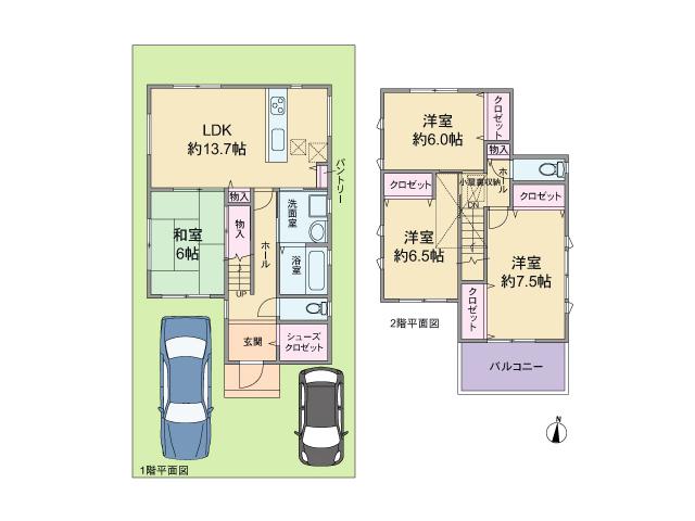 Floor plan. 39,800,000 yen, 4LDK, Land area 115.63 sq m , Building area 101.85 sq m