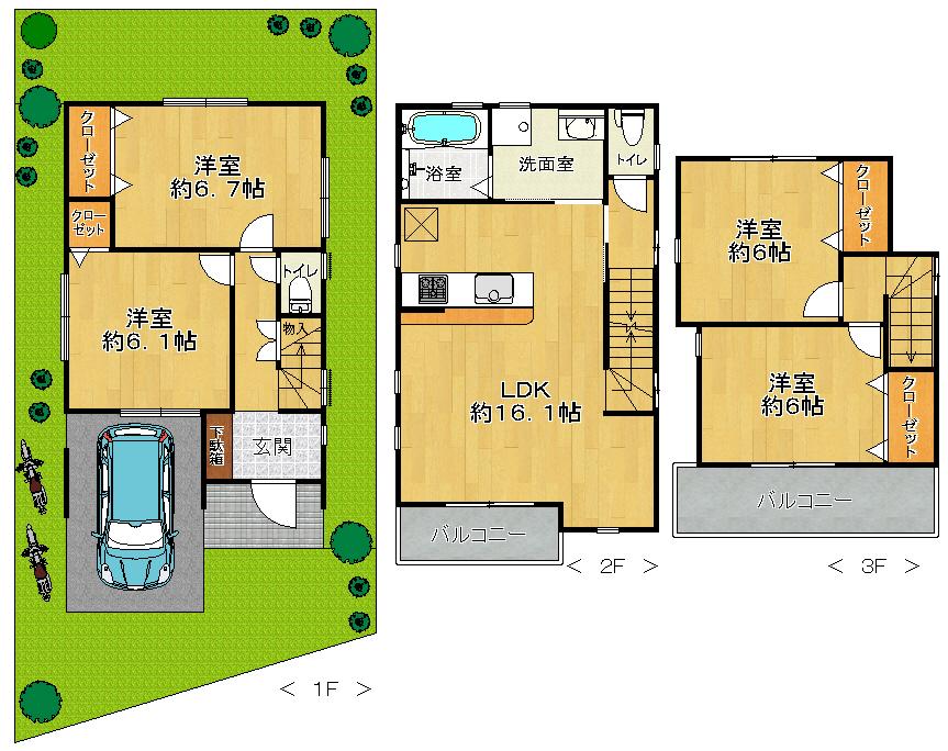 Floor plan. 32,800,000 yen, 4LDK, Land area 102.2 sq m , Building area 101.73 sq m