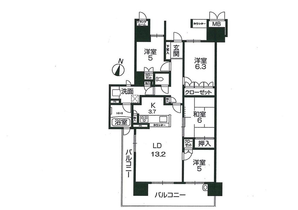 Floor plan. 4LDK, Price 33,800,000 yen, Occupied area 88.93 sq m , Balcony area 19.69 sq m