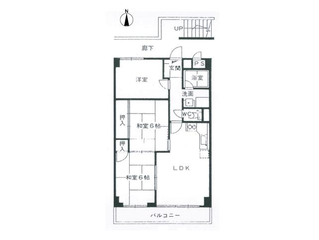 Floor plan. 3LDK, Price 9.9 million yen, Footprint 62.2 sq m , Balcony area 7.62 sq m