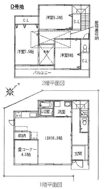 Floor plan. 39,800,000 yen, 4LDK, Land area 141.02 sq m , Building area 104.32 sq m floor plan