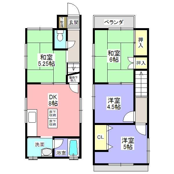 Floor plan. 16.8 million yen, 4DK, Land area 65.54 sq m , Is a flat way to the building area 67.49 sq m Yamamoto Station