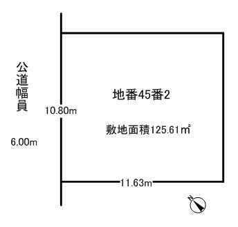 Compartment figure. Land price 31,200,000 yen, Land area 125.61 sq m