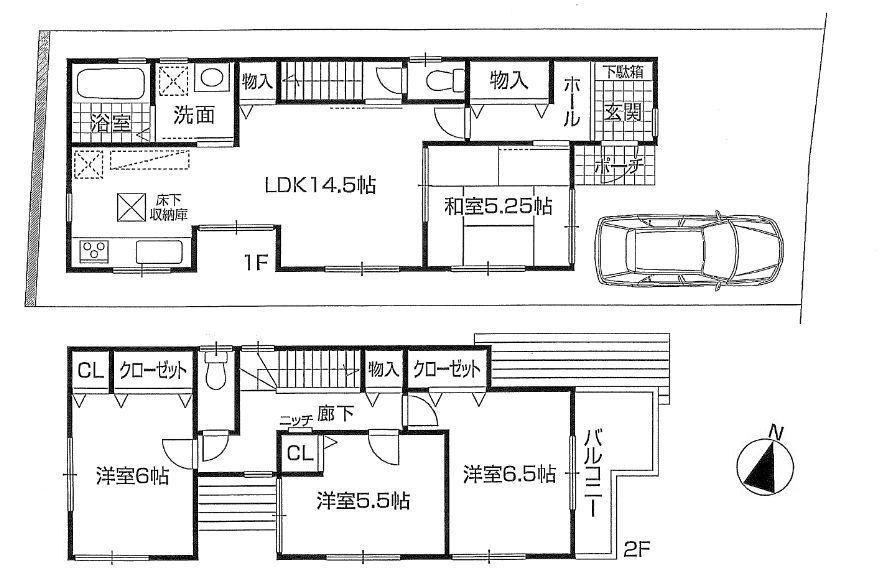 Floor plan. 25,800,000 yen, 4LDK, Land area 101.49 sq m , Building area 93.96 sq m