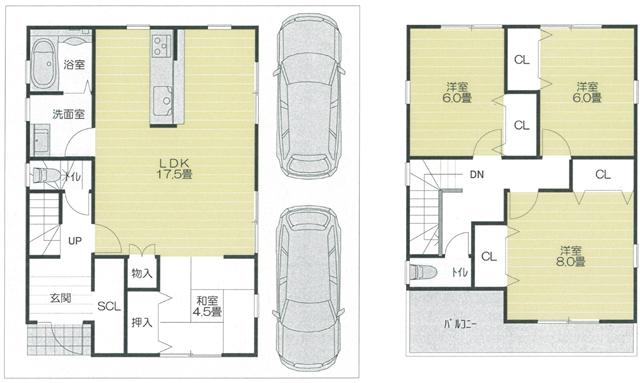 Floor plan. 34,400,000 yen, 4LDK, Land area 100 sq m , Building area 103.68 sq m