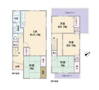 Floor plan. 20.8 million yen, 4LDK, Land area 122.87 sq m , Building area 98.53 sq m