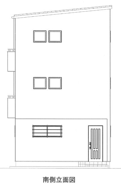 Rendering (appearance). South side elevational view