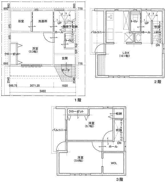 Floor plan. 29,800,000 yen, 3LDK, Land area 53.9 sq m , Building area 74.1 sq m