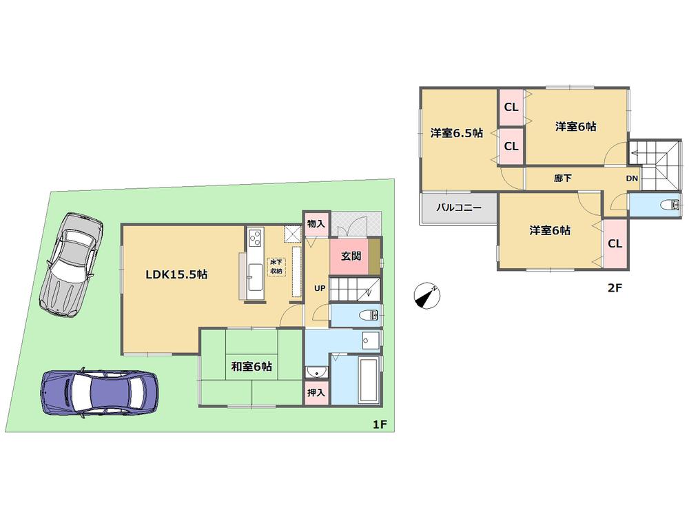 Floor plan. (No. 1 point), Price 29,800,000 yen, 4LDK, Land area 109.17 sq m , Building area 94.36 sq m