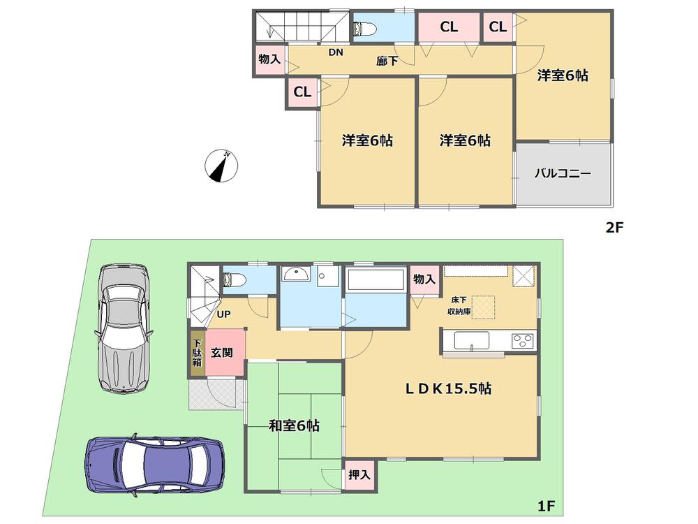 Floor plan. (No. 2 locations), Price 28.8 million yen, 4LDK, Land area 110.19 sq m , Building area 97.2 sq m
