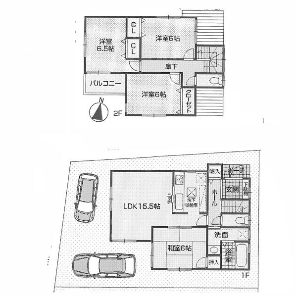 Floor plan. 29,800,000 yen, 4LDK, Land area 109.17 sq m , Building area 94.36 sq m