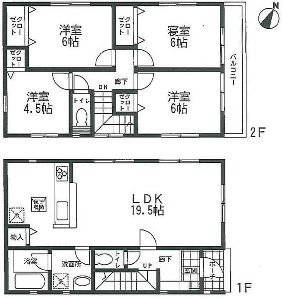 Floor plan. 28.8 million yen, 4LDK, Land area 100.02 sq m , Building area 94.77 sq m