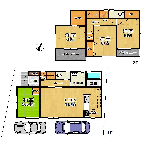 Floor plan. (No. 1 point), Price 32,800,000 yen, 4LDK, Land area 100.58 sq m , Building area 95.58 sq m