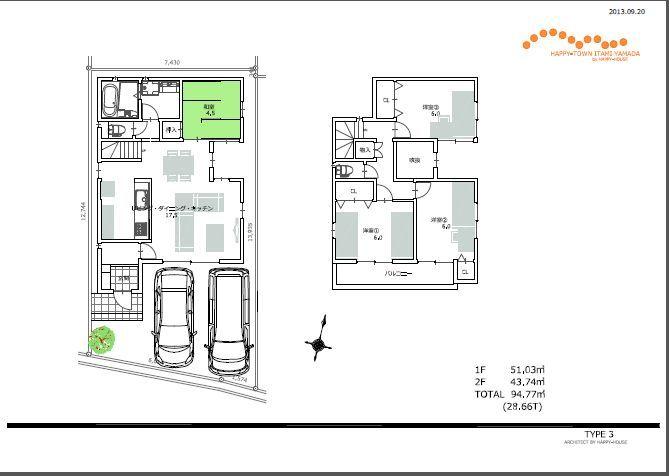Floor plan. HappyTown Itami Yamada premium Rendering