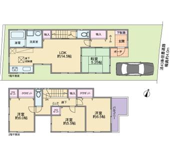 Floor plan. 25,800,000 yen, 4LDK, Land area 101.49 sq m , Building area 93.96 sq m